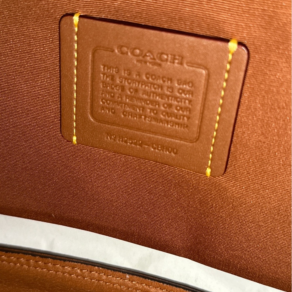 Coach Tan Leather Tote Bag - shhhhh - Picture 4 of 7